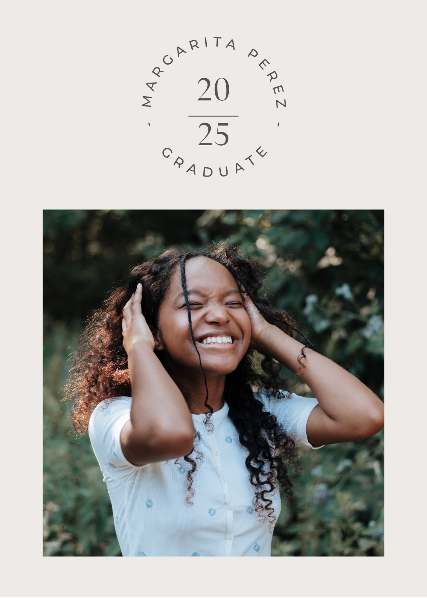 🌿 Minimalist Custom Graduation Magnet – Class of 2025