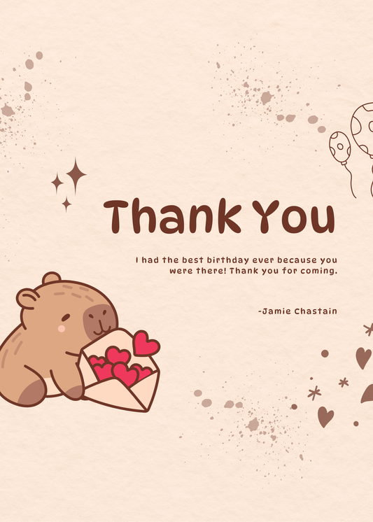 2.5x2.5 Magnetic Stickers - Thank You Birthday Gift Pack of 12
